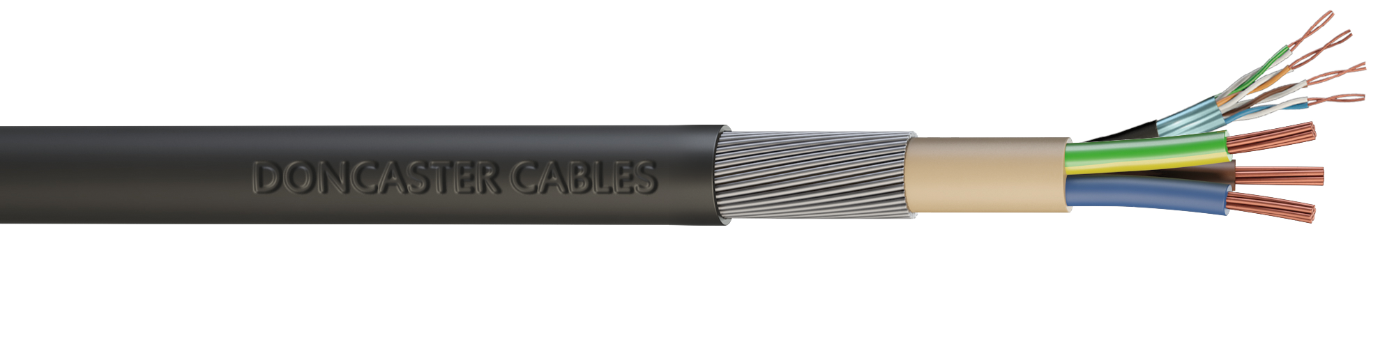 EV-ULTRA 3 CORE 6.0 SQMM SWA   POWER + CAT5  CABLE 